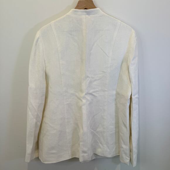 VTG Deadstock Company Ellen Tracy Linen Blazer Women's Size 16 White Vintage - Picture 13 of 13